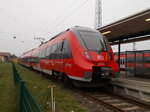 berlin-deutsche-bahn-ag/493730/442-842-im-einsatz-bei-der 442 842 im Einsatz bei der Rostocker S-Bahn,am 29.Oktober 2014,in Warnemnde.