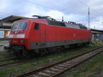 Abgestellt am Rostocker Hbf stand,am 17.Dezember 2011,die 120 114.