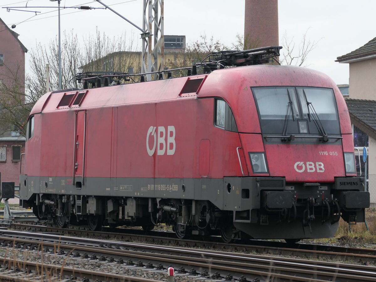 ÖBB 116 055 in Pasewalk.