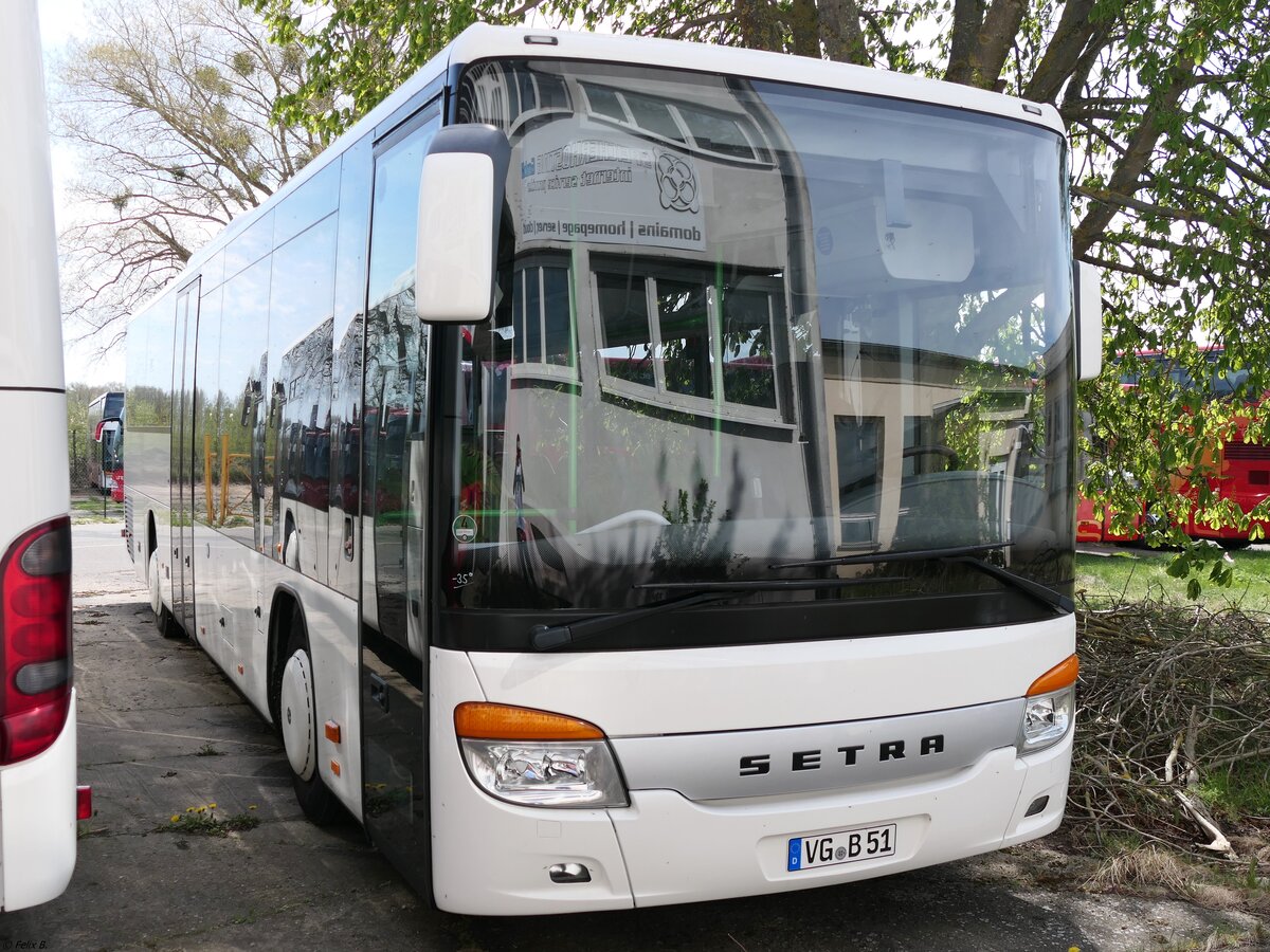 Setra 415 LE Business von URB aus Deutschland (ex Tropical Islands - LDS-TI 111) in Ueckermünde.
