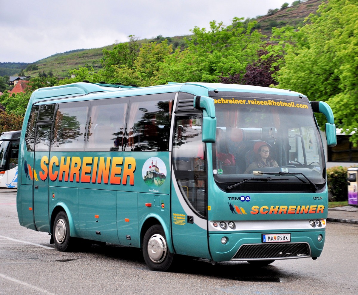 Temsa Opalin von Schreiner Reisen aus �sterreich am 17.Mai 2014 in Krems gesehen.