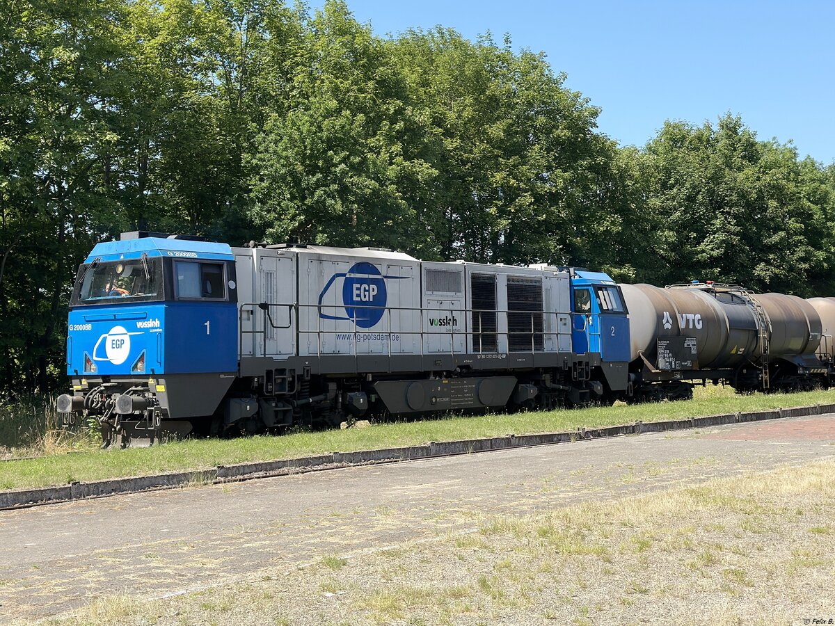 Vossloh G 2000BB der EGP in Plau am See.