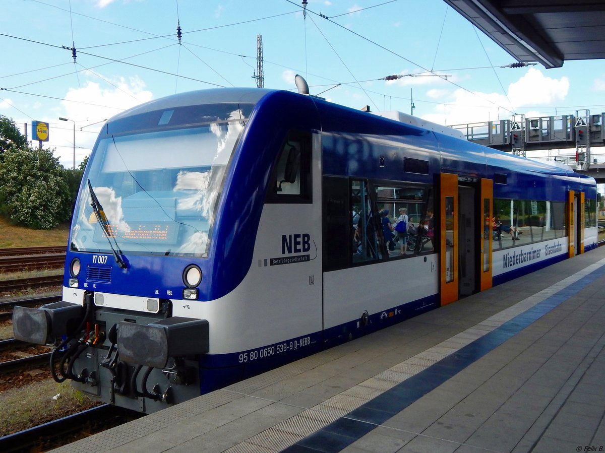 VT 008 (650 540-7) der NEB in Eberswalde.