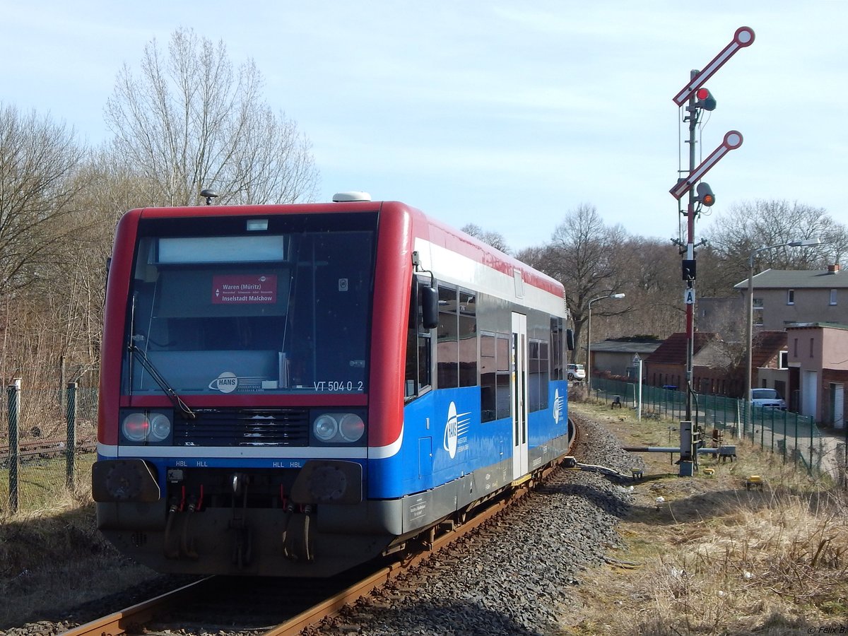 VT 504 0 2 von HANS am Bahnhof Inselstadt Malchow.