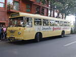 Wagen 237, ein Büssing E2U 62S steht an der Haltestelle Monumentenstr.