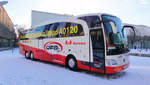 Mercedes Travego von K & K Busreisen aus �sterreich in Wien vor der  Messe Wien  gesehen.