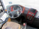 Fahrerstand im nagelneuen OTOKAR/MAN Reisebus vom Reiseb�ro MAREK aus Nieder�sterreich,Krems,28.3.2013.