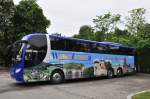 Scania Omnia Express von F�rst Reisen aus der BRD am 21.5.2015 in Krems.