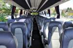 Gediegene Sitze im VOLVO 9700 von Schwarz Reisen aus �sterreich,im Juni 2015 in Krems.