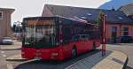 Dieser MAN Lion's City � von Oberbayernbus stand am 16.7.2013 am Bahnhof in Garmisch-Partenkirchen.