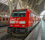   Die DB Regio 245 019 (92 80 1245 019-5 D-DB) am 01.08.2019 mit einem Regionalzug im Hbf Frankfurt am Main.