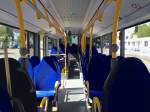 Innenraum eines Mercedes-Benz Citaro C2 � von vorne aus.