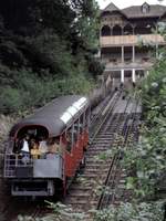 Malbergbahn Standseilbahn in Bad Ems, erbaut 1887, stillgelegt nur wenige Wochen nach den Aufnahmen am 15.07.1979 (Diascan).