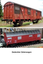 Gedeckter Güterwagen Gmss Original und Modell
